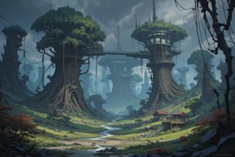 draw concept art 2d environment or background for game