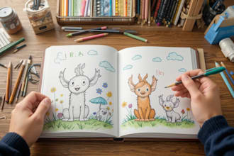 draw illustrated book for children, cute and fun