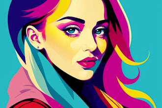 draw artistic wpap pop art portrait