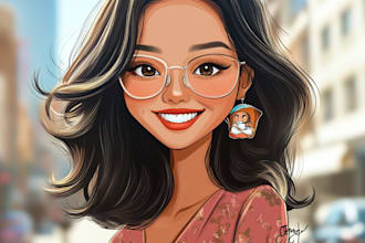 do portrait cartoon caricature headshot avatar from photo