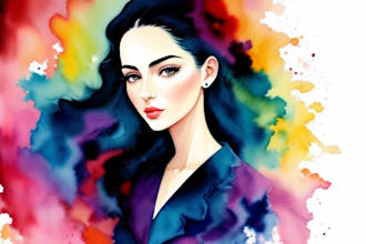 do abstract art, portrait, oil print, watercolor art for you