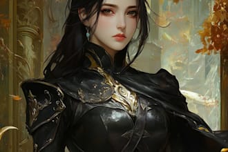 draw fantasy character illustration