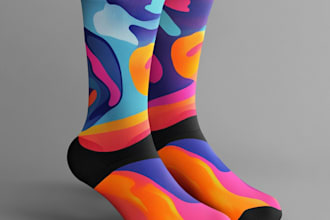 do  unique socks design or sketch for you