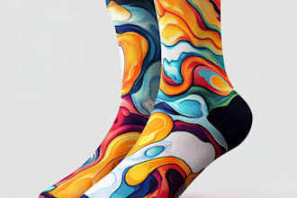 create unique socks design or sketch for you