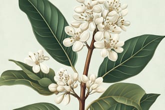 do botanical illustrations of flowers, plants and fruits