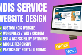 design custom SEO ndis website ndis provider and care service disability website