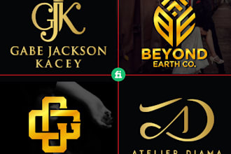 do luxury fashion clothing brand business monogram logo design 24 hours