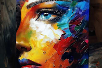 paint a real oil painting on canvas with free shipping