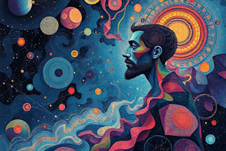 create magical abstract art, psychedelic, surrealism, cubism