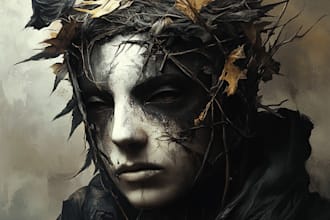do awesome artwork for dark art, horror, creepy illustration for you
