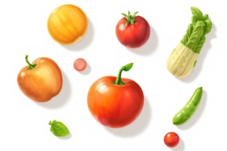 draw realistic plants, vegetables, fruits