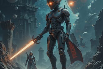 do sci fi horror and fantasy scene concept art illustrations