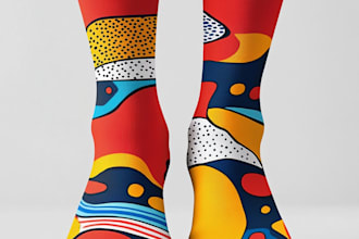 make a custom and unique socks design