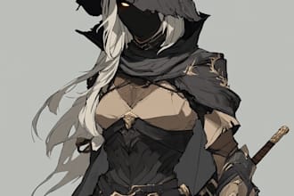 draw your original and dnd character art with my art style