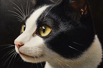 draw cute pet portrait illustration