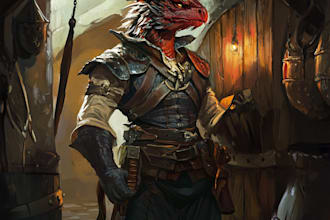 paint your dark fantasy dnd character illustration
