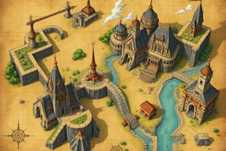 make a fantasy map for rpg fantasy dnd novels board game