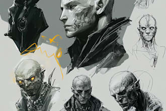 create a horror or fantasy character art