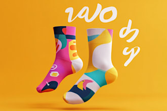 create unique beautiful socks design for you