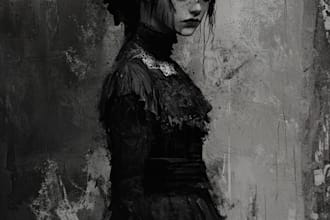 unique awesome artwork for dark art, horror, creepy illustration for you