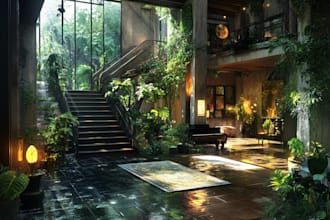 design environment interior or landscape concept art