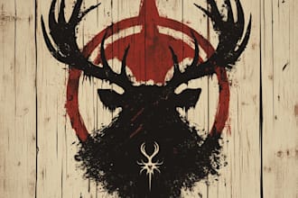 create a professional fantasy, rpg, medieval and rustic logo