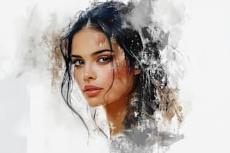 draw digital oil painting for you
