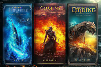 design fantasy book cover, paperback cover,