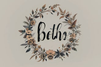 l design feminine botanical hand drawn logo for your busines