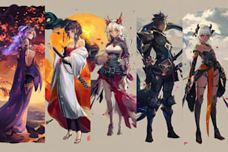 draw your character in cartoonish or marvel or anime style