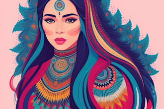 draw abstract digital illustrations and aboriginal art