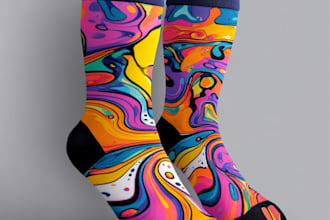 do sublimation all type of unique socks design patterns