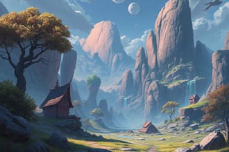 create amazing stylized environment concept art, fantasy