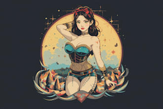 do a pin up girl and pin up girl character art