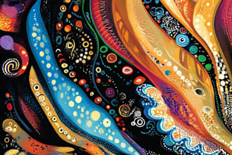 draw abstract digital illustrations and aboriginal art