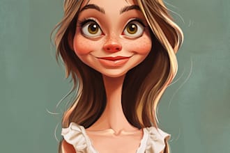 draw cartoon portrait caricature from photo