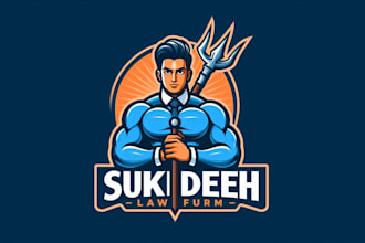 do sukhdeep law firm mascot logo design