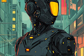 create a sci fi character illustration or sci fi character