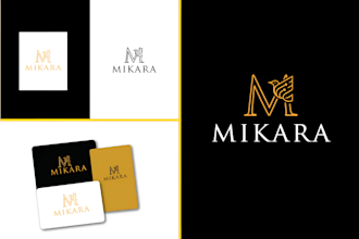 make modern minimalist initial stunning business logo design