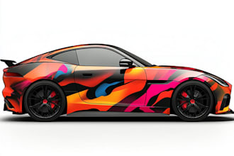 do vehicle wrap design, car wrap design, van wrap design