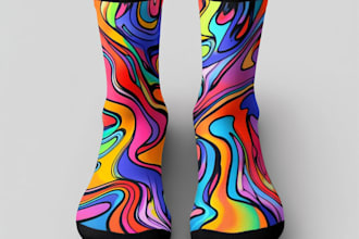 create sublimation all type of unique socks design and patterns