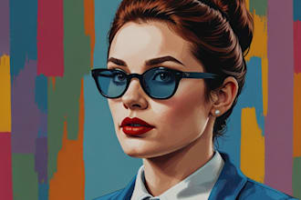 draw a professional pop art portrait
