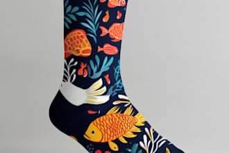 design custom and unique socks design