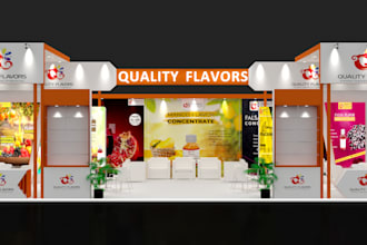 design 3d exhibition booths, kiosk, festival events layout