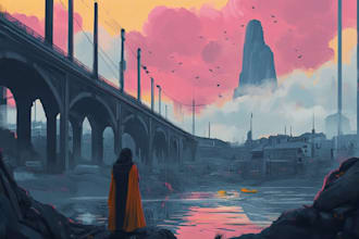 illustrate detailed fantasy landscape darks capes, no ai