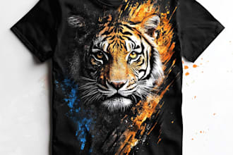 create cartoon graphic t shirt design for merchandise brand