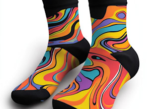 draw beautiful socks design