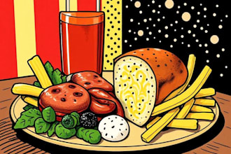 draw amazing food illustration roy lichtenstein style