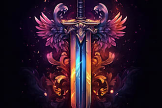 design fantasy game logo and branding