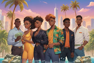 design cartoon album cover, mixtape or single cover art